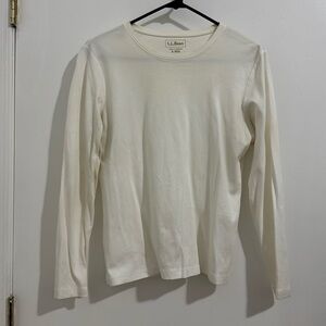 LL Bean white long sleeve tee